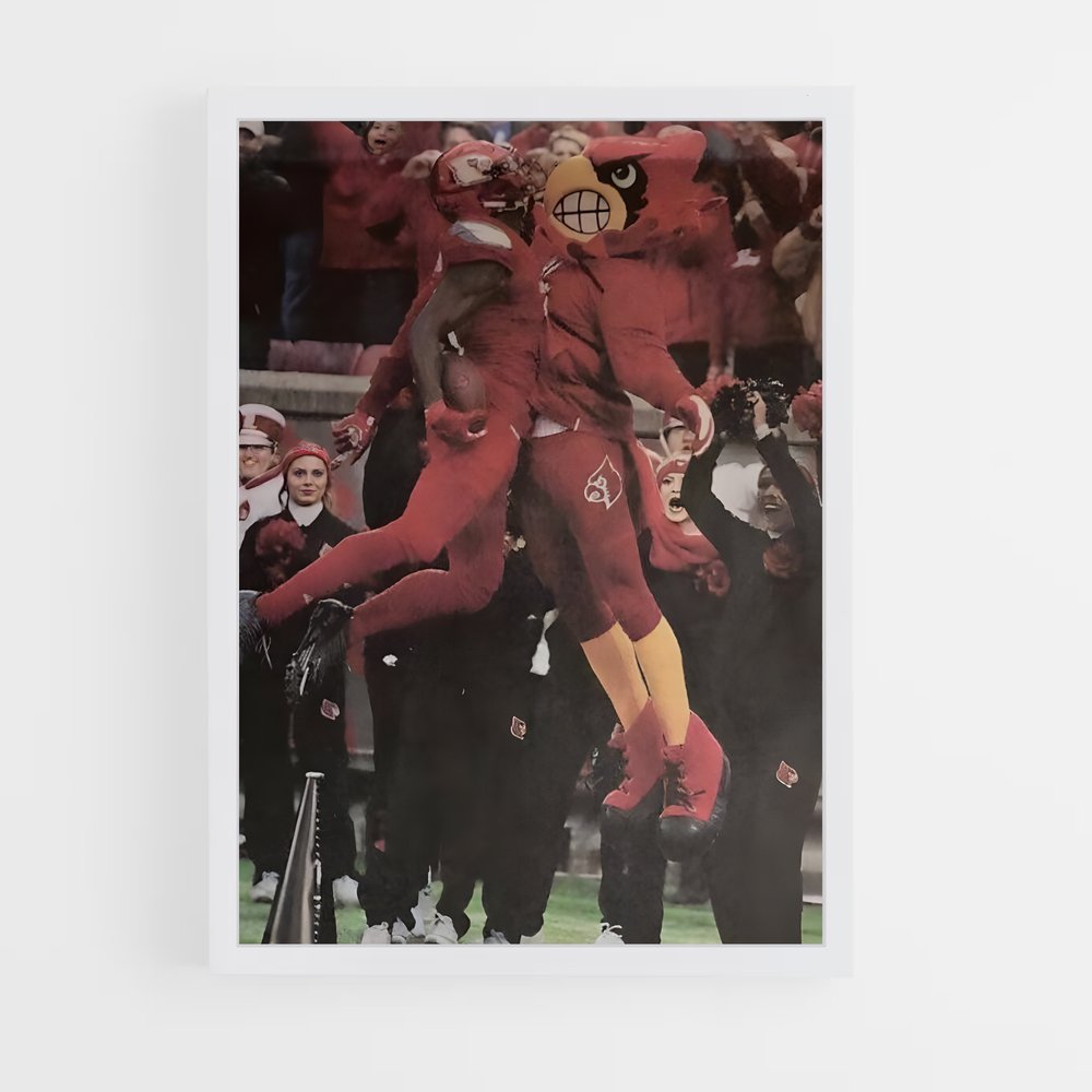 Poster Cardinal en Course – affiche Basketball (vue 3)